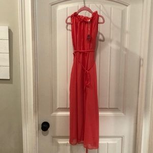 Pink maternity dress